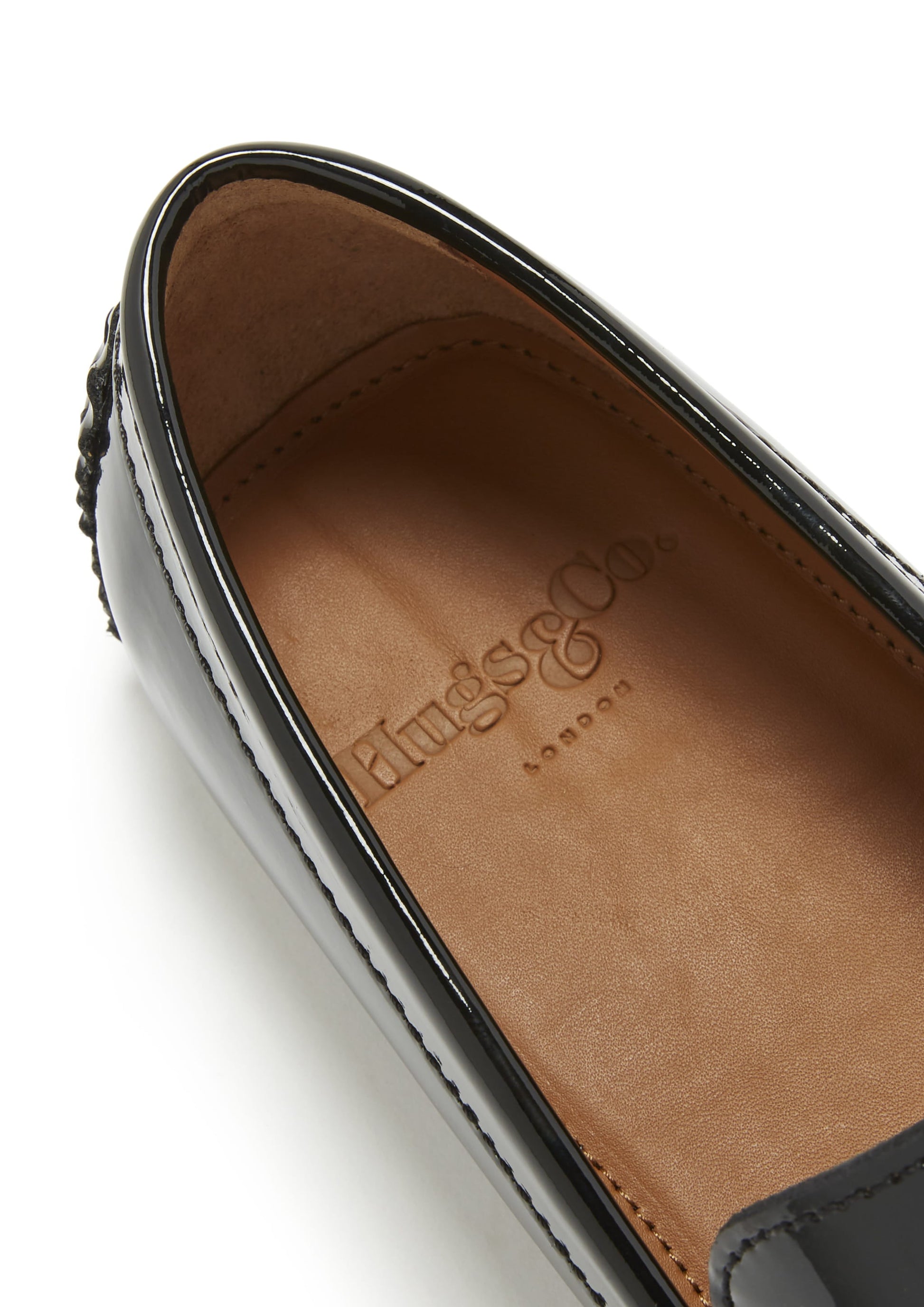 Penny Driving Loafers, black patent leather-4