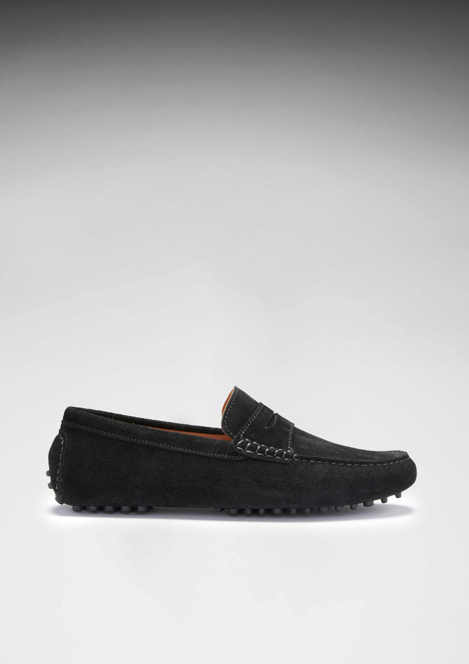 Penny Driving Loafers, black suede-2