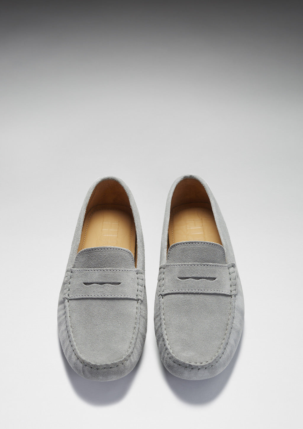 Penny Driving Loafers, dove grey suede-3