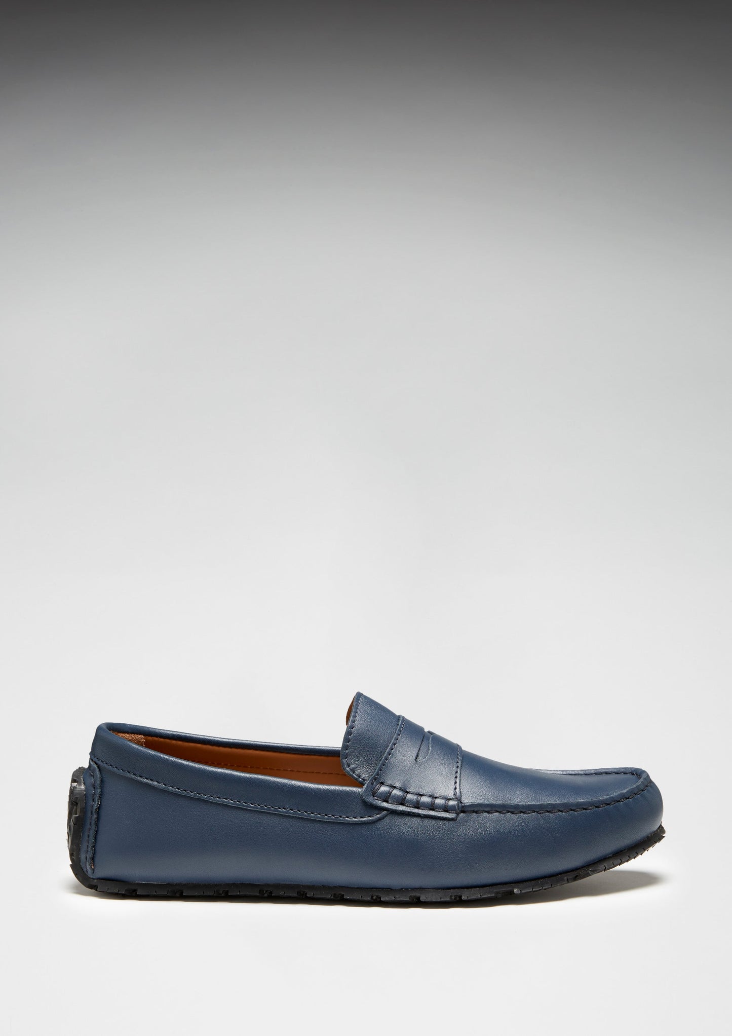 Tyre Sole Penny Driving Loafers, french navy leather-2