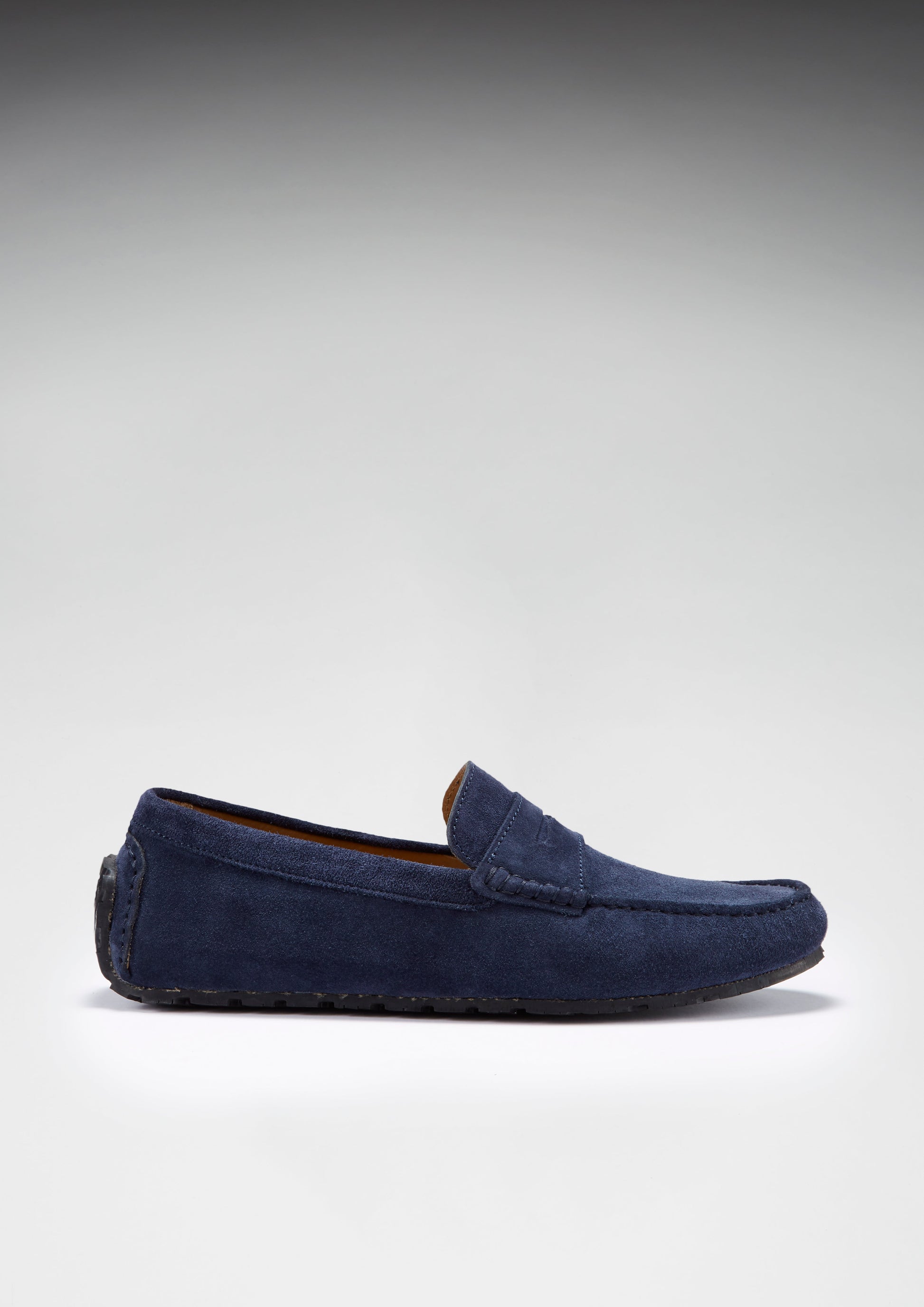 Tyre Sole Penny Driving Loafers, navy blue suede-2