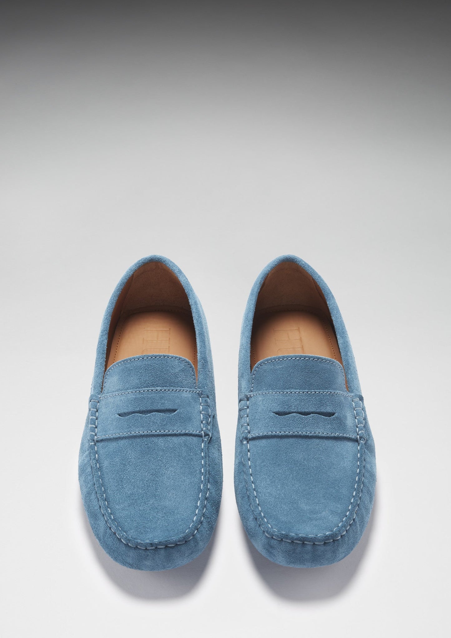 Penny Driving Loafers, petrol blue suede-2