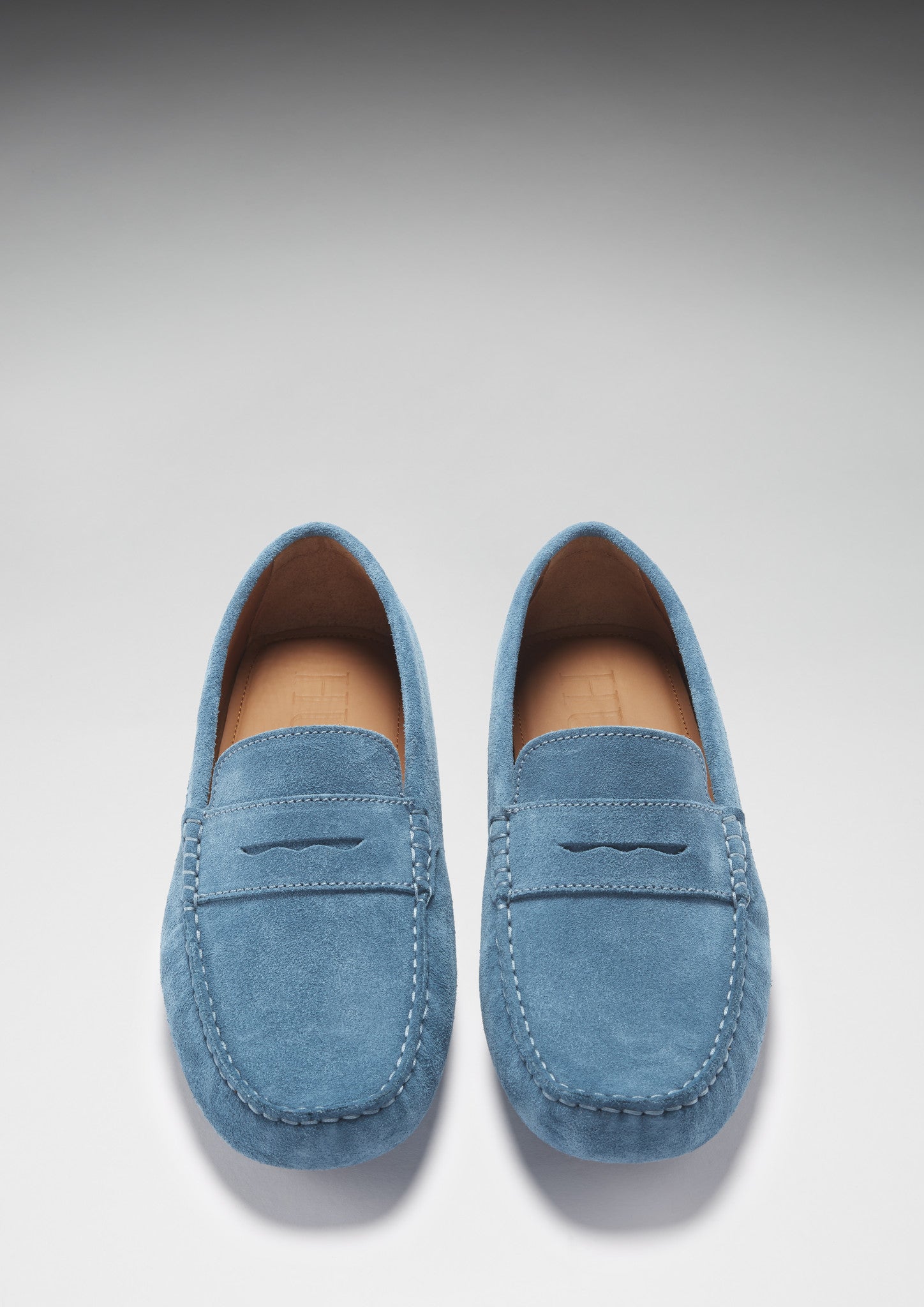Penny Driving Loafers, petrol blue suede-2