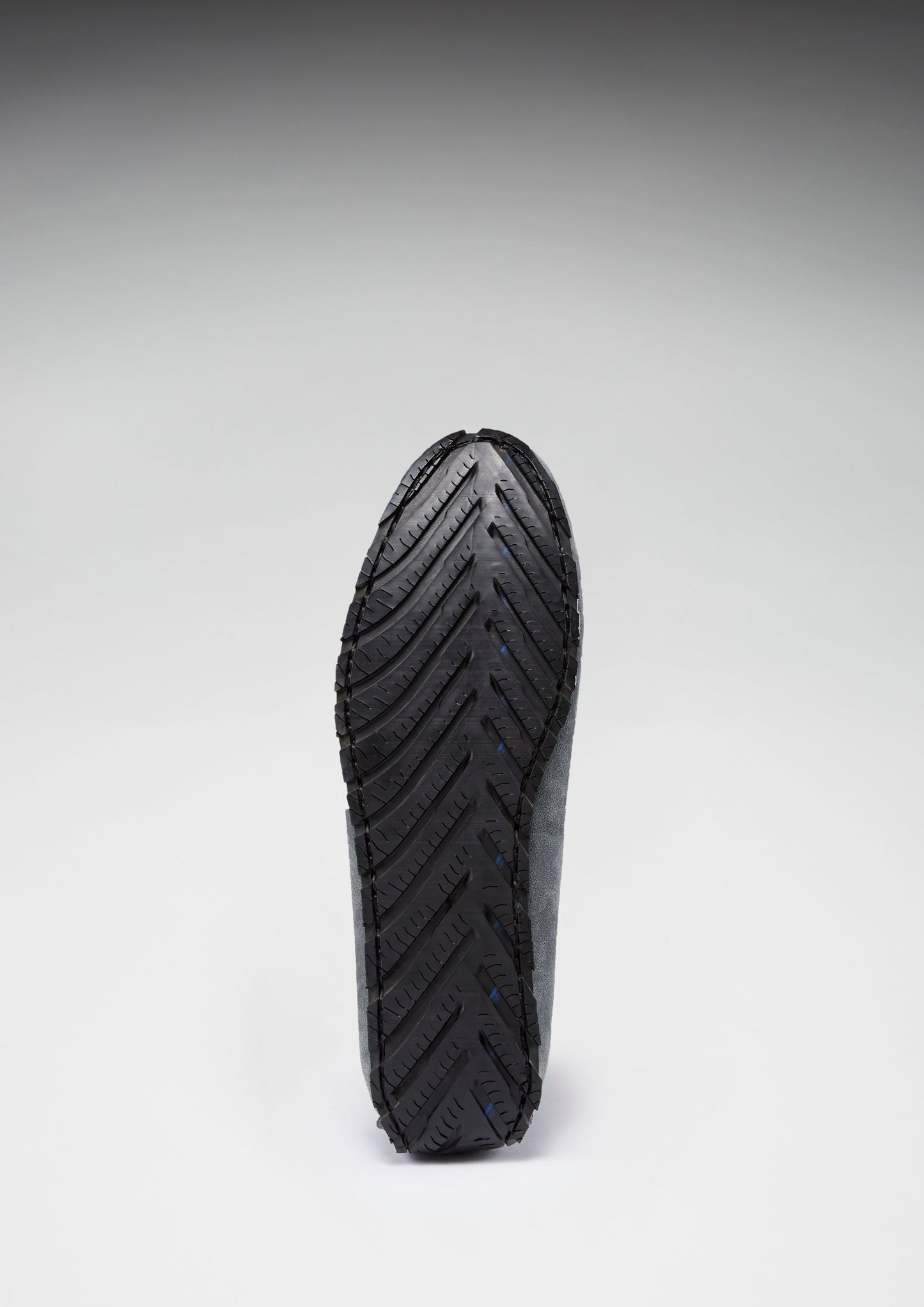 Tyre Sole Penny Driving Loafers, slate grey suede-1