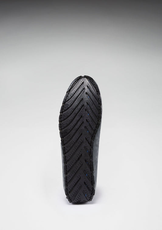 Tyre Sole Penny Driving Loafers, slate grey suede-1