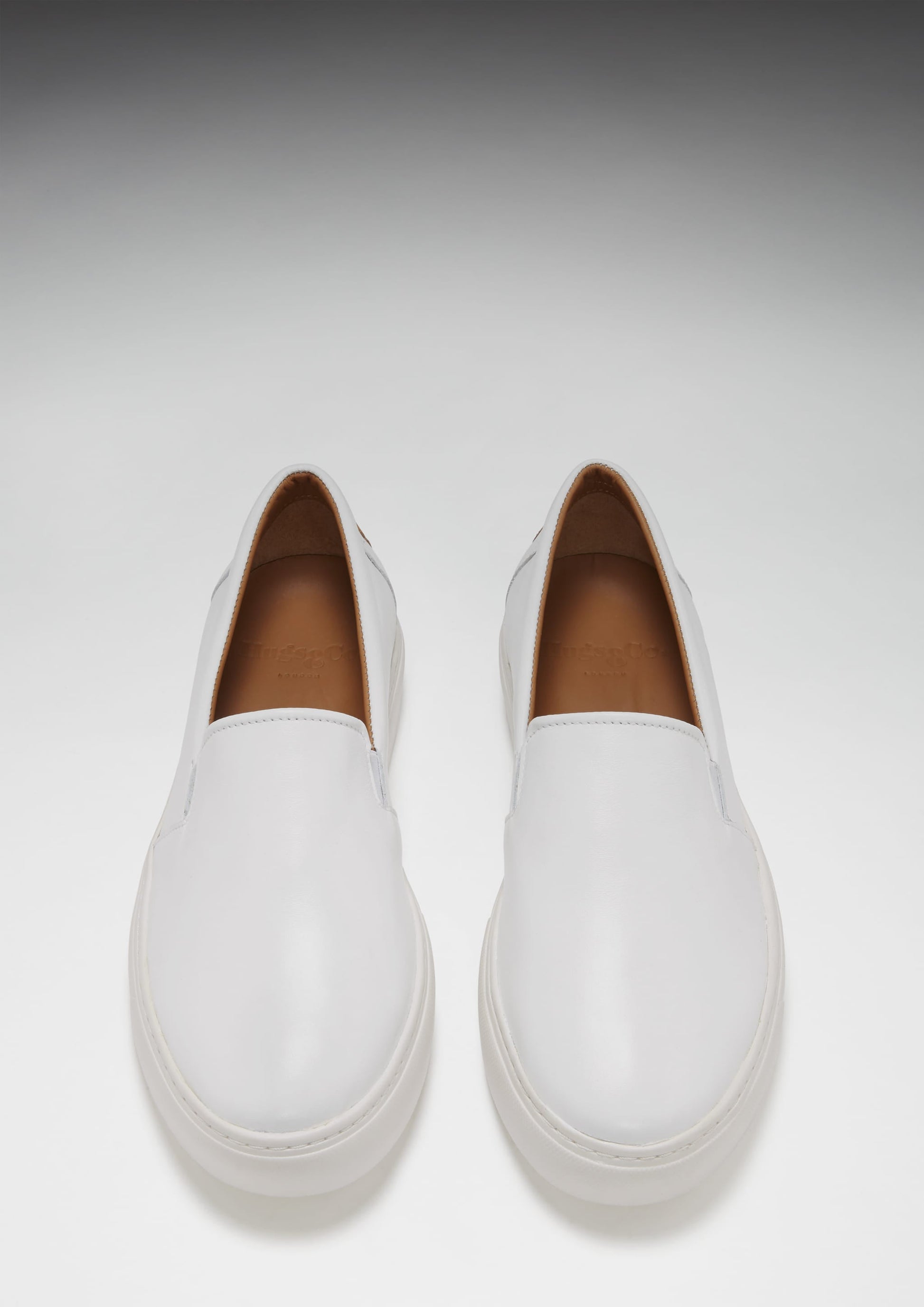 Slip-on Sneakers, white leather-2