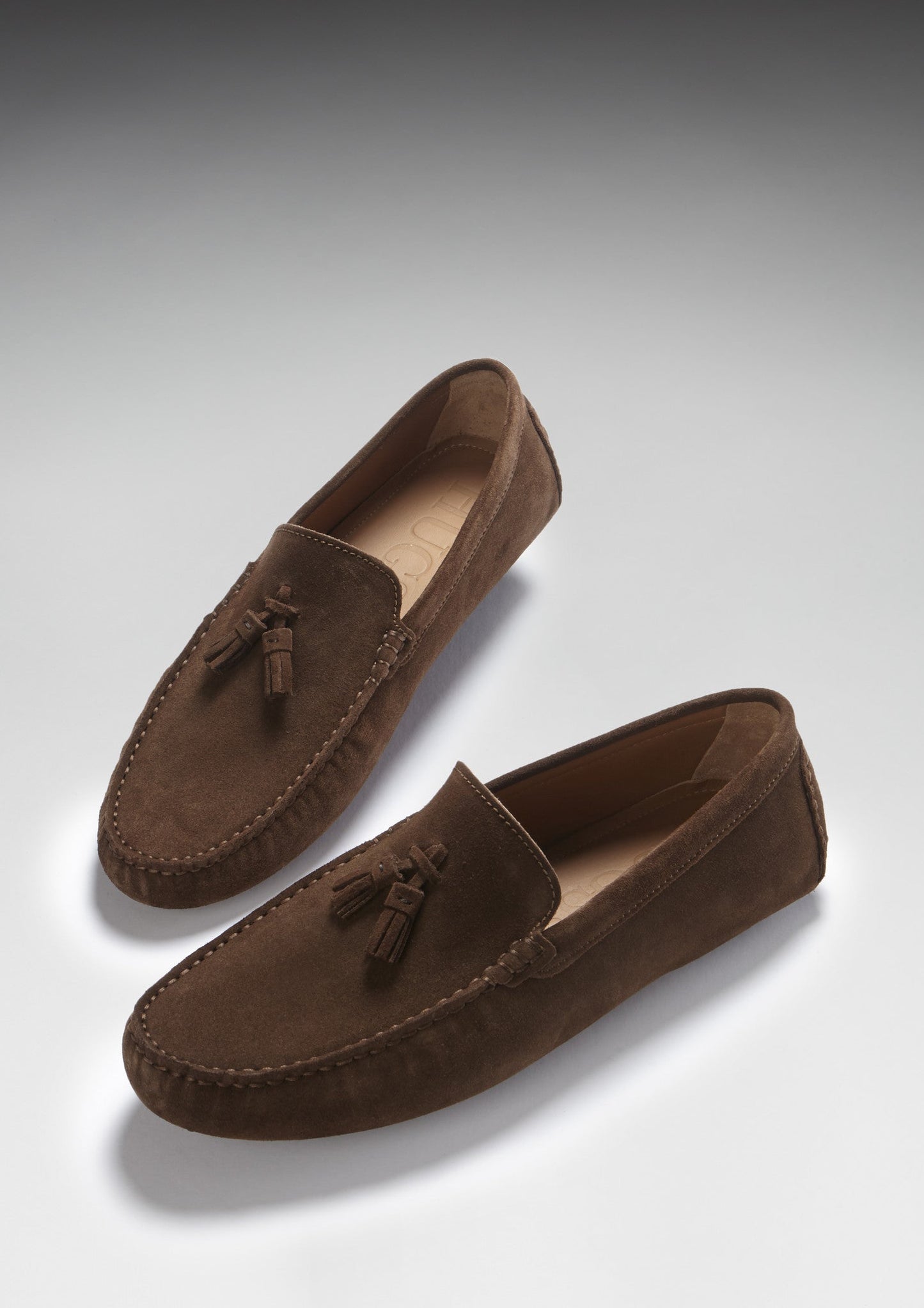 Tasselled Driving Loafers, brown suede-3