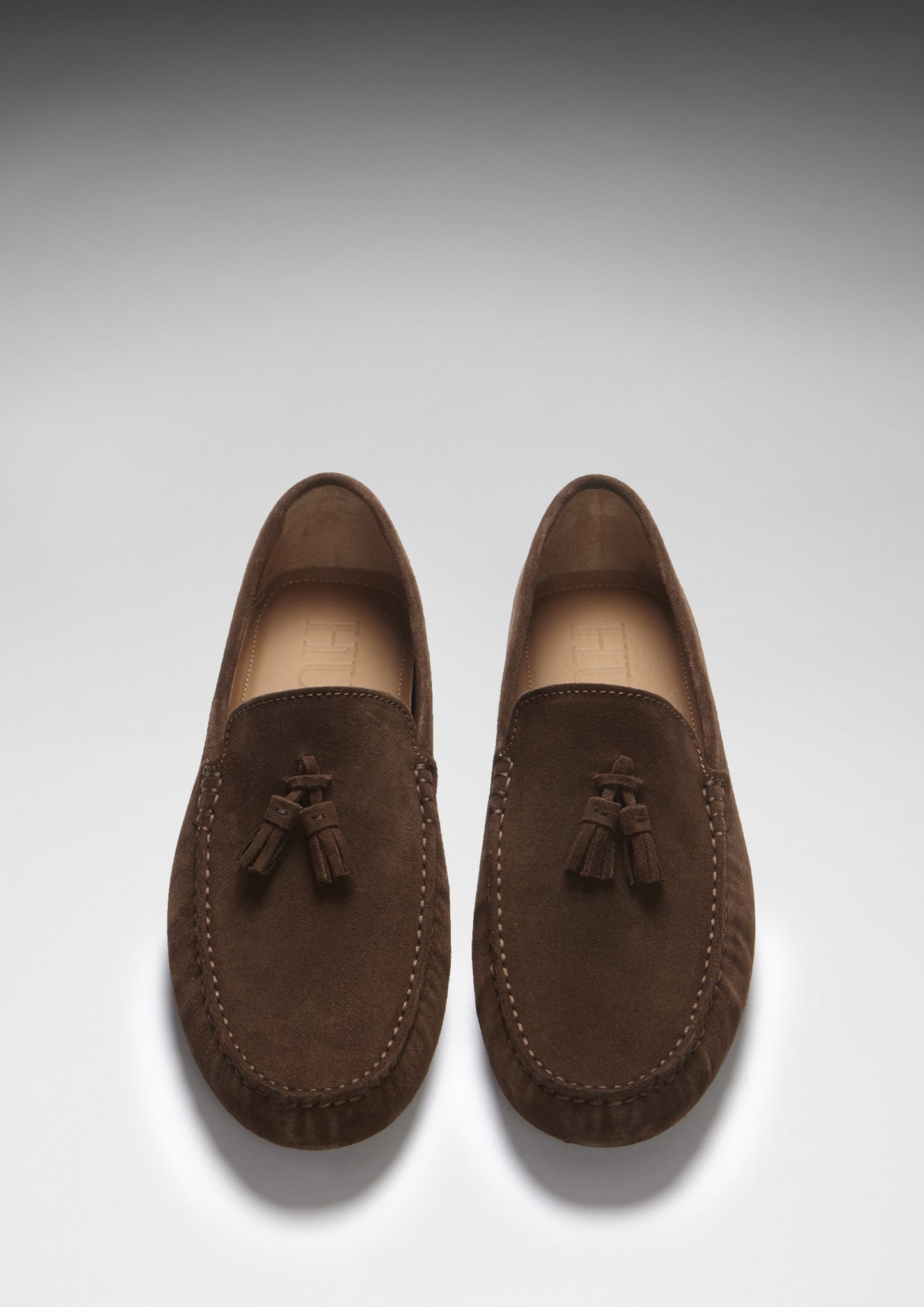 Tasselled Driving Loafers, brown suede-2