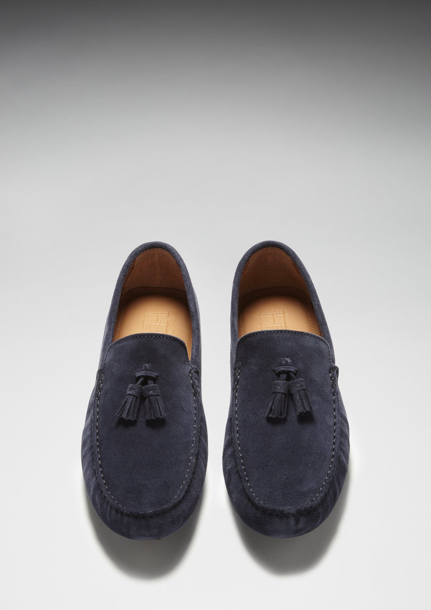 Tasselled Driving Loafers, navy blue suede-2