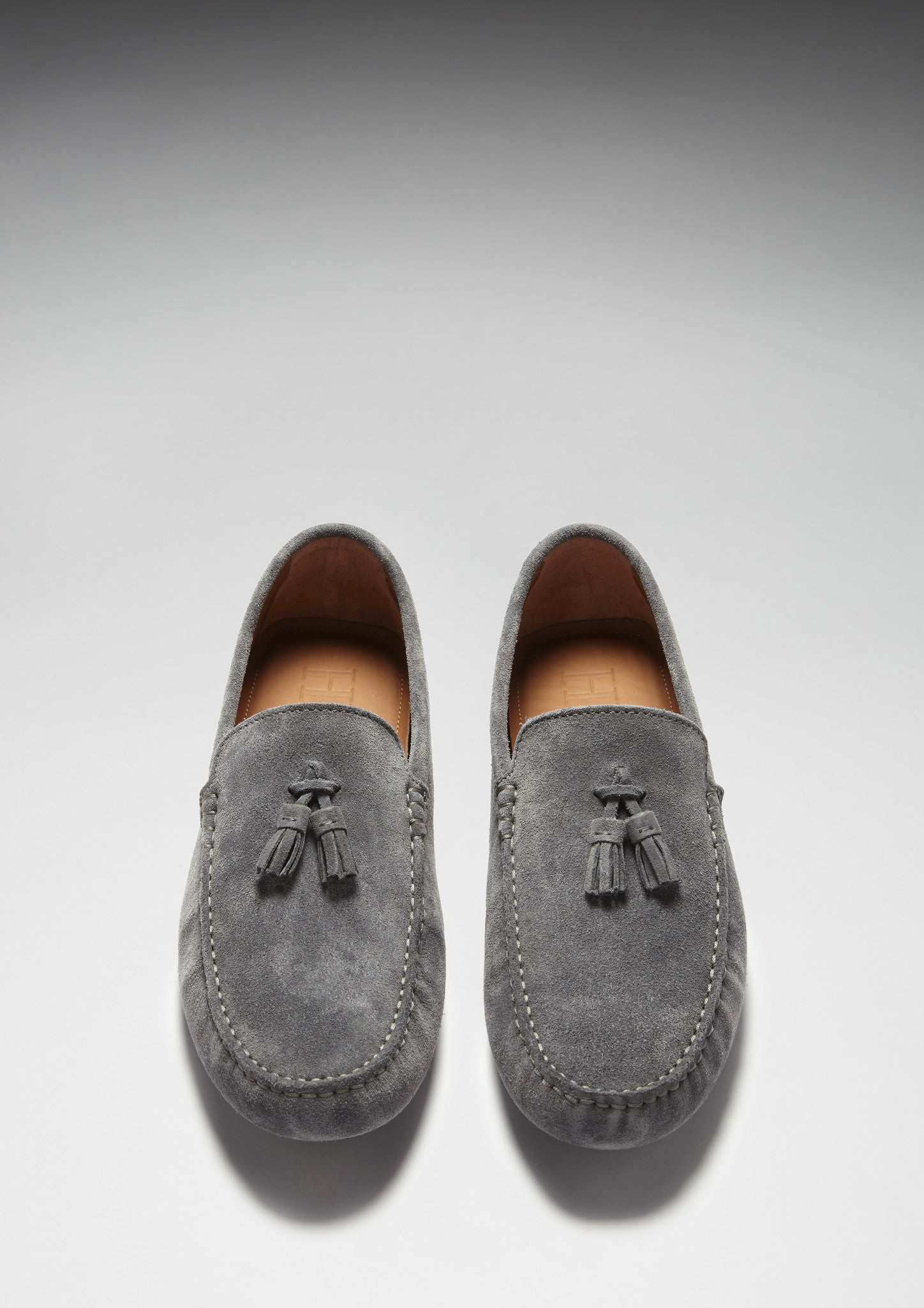 Tasselled Driving Loafers, slate grey suede-2