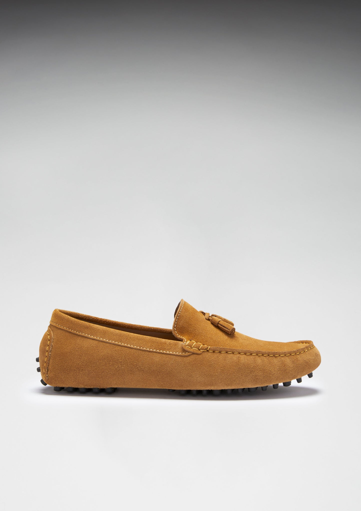 Tasselled Driving Loafers, tobacco suede-4