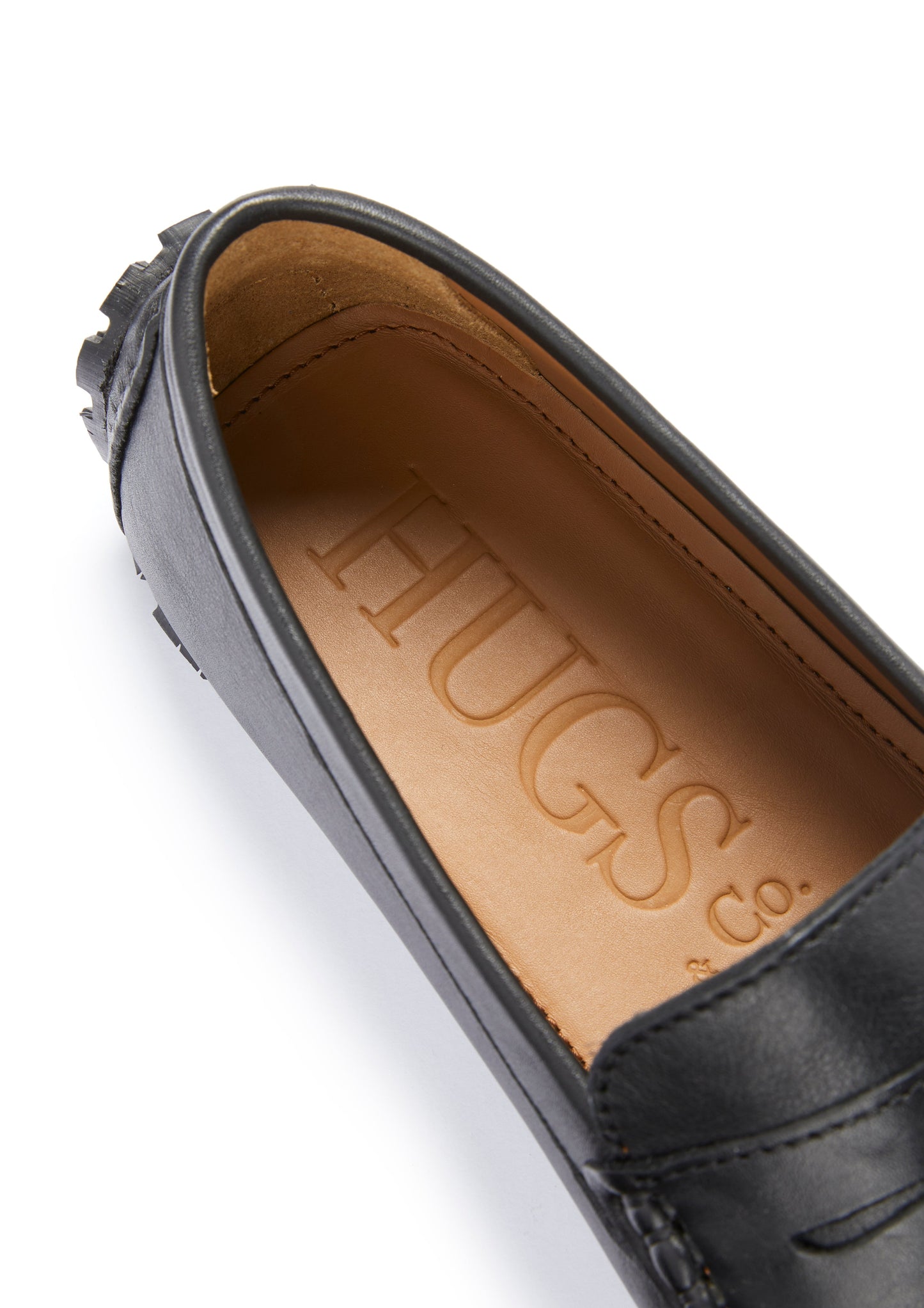 Tyre Sole Penny Driving Loafers, black leather-3