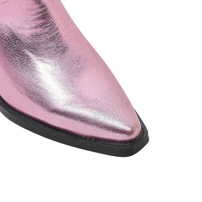 Metallic Party Glam Cowgirl Boots-4