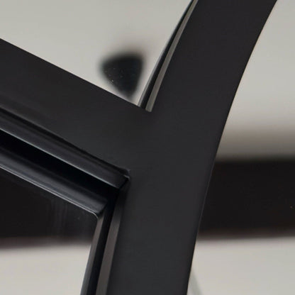Mio - Black Metal Arched Window Mirror - 95cm x 120cm-3