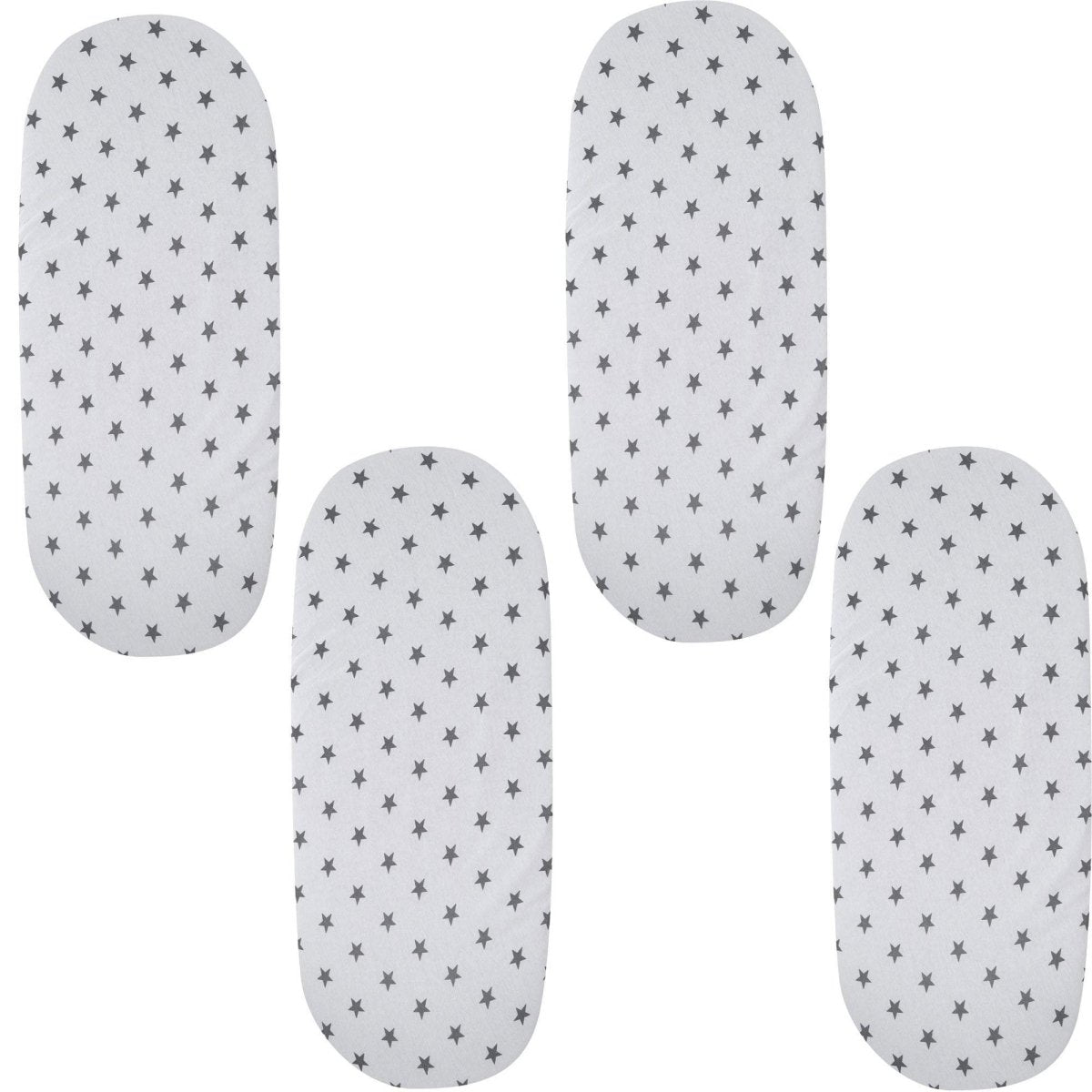 Moses Basket Jersey Fitted Sheet 100% Cotton - Pack Of 4