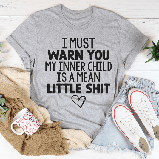 Athletic heather unisex cotton tee laid flat, bold block-letter slogan printed across the chest.