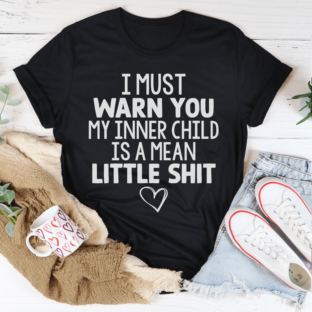 Black heather unisex cotton tee laid flat, slogan printed in large block letters across the chest.