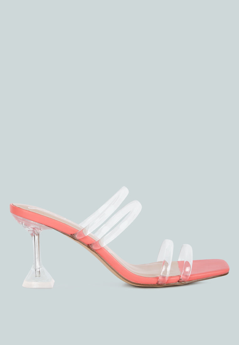 Nightfall Clear Spool Heel Sandal-5