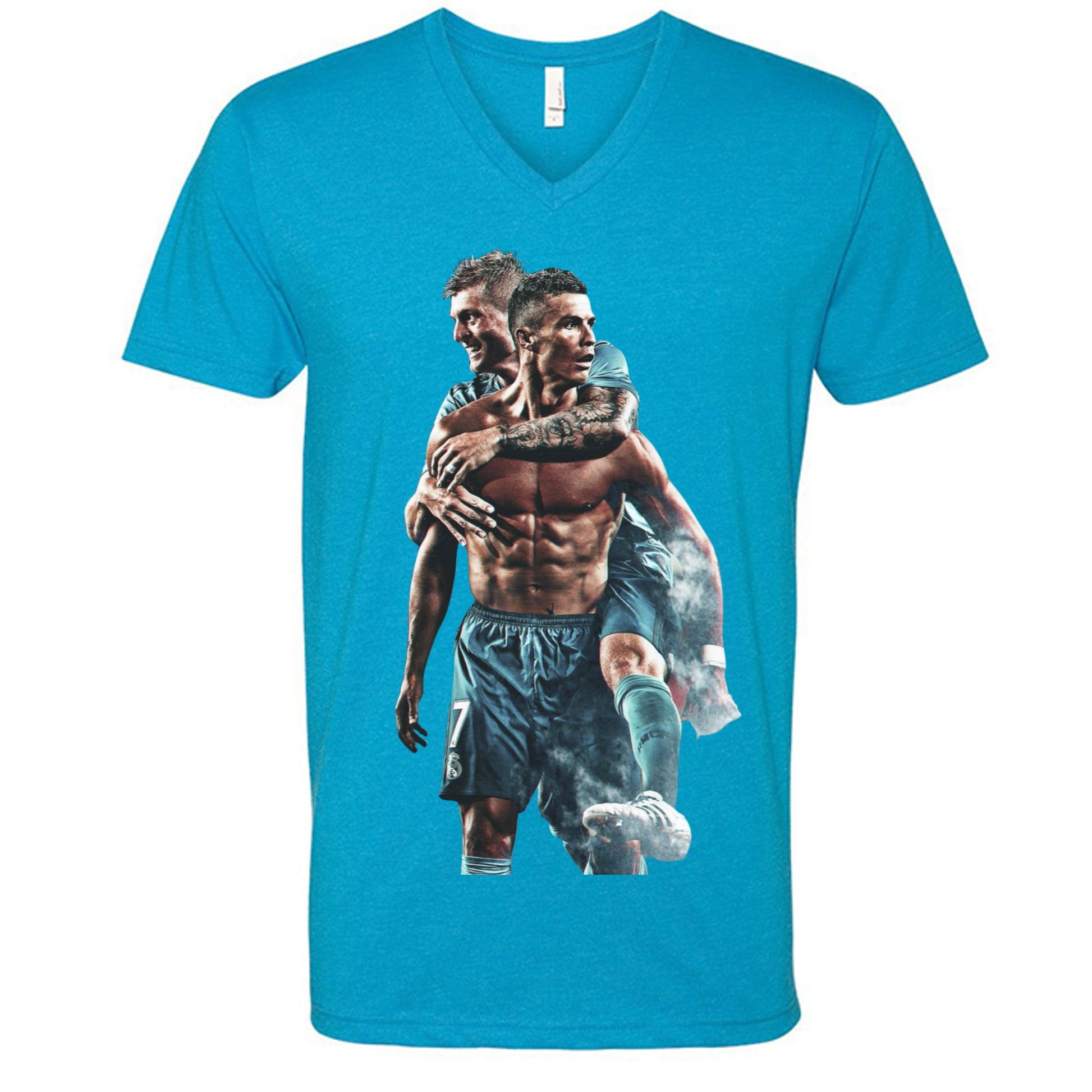 Christiano Ronaldo 6240 Men's CVC V- Neck Shirt-0