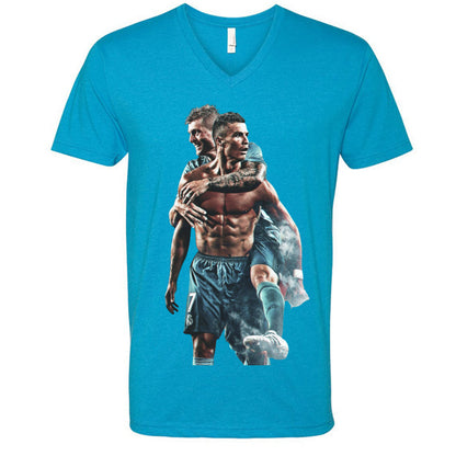 Christiano Ronaldo 6240 Men's CVC V- Neck Shirt-0