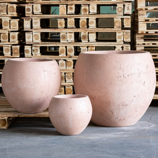 Orbello | Blushstone – 110cm XXL Concrete Sphere Planter – 686L Round Plant Pot-1
