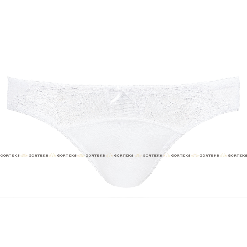 Semi Sheer Low Rise Bikini Panty Gorteks Pamela White-4