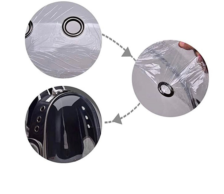 Close views of the round vent covers on the capsule backpack shell.