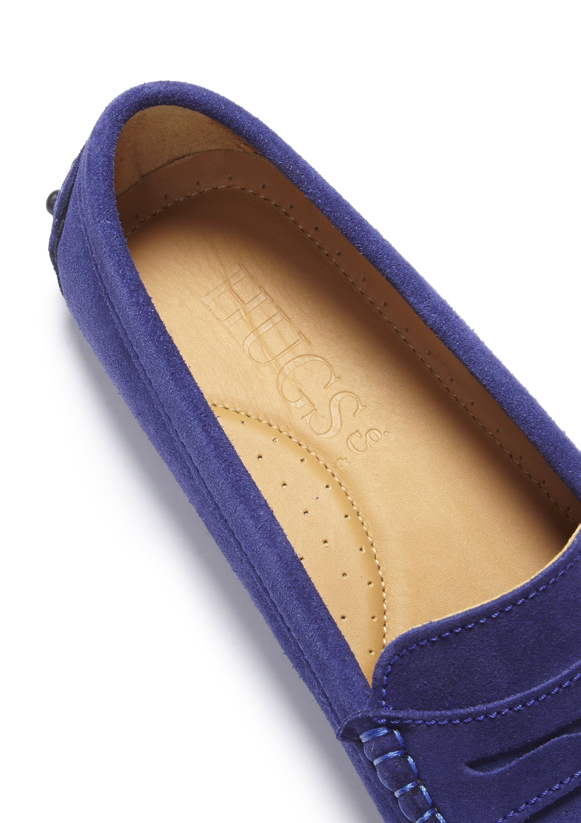 Women's Penny Driving Loafers, ink blue suede-3