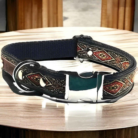 Personalised Embossed Cotton Dog Collar-0