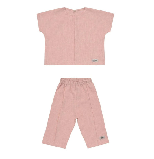 Ramie Baby/Kid Clothing Set - Rosa-0