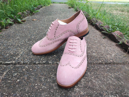 Diplomat - Pink Suede Oxford Shoes-1