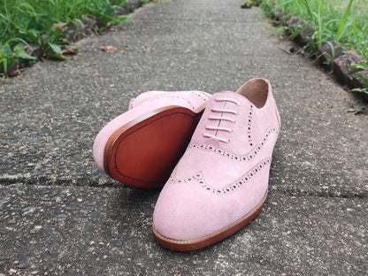 Diplomat - Pink Suede Oxford Shoes-4
