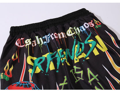 Men Shorts Hip Hop Bermuda Style Elastic Waist High Street Summer-2