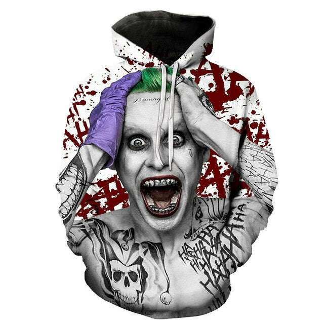 Joker 3D Hoodies Men Women Sweatshirts Badass Funny Printed Pullover Autumn Winter Brand Tracksuits Boy Hoodies-3
