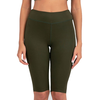 Sexy Women Stretch Biker Shorts Workout Leggings Neon Green Black Athletic Workout Fitness Jogger High Waist Yoga Shorts-9