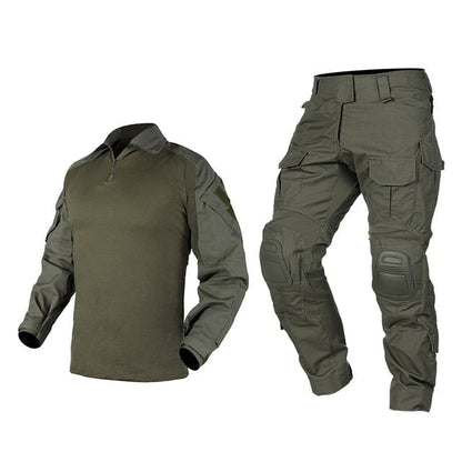 Tactical G3 Combat Suit  Shirt & Pants Knee Pads Update Ver Camo Airsoft Military Combat Uniform-1