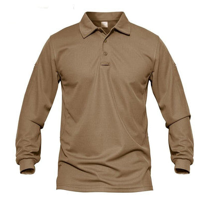 Men Tactical T-shirts Summer Quick Dry Performance Airsoft T-shirts Long Sleeve Lightweight Pique Jersey Golf T-shirts