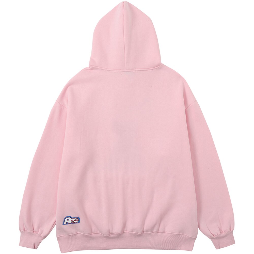 Hoodie Men Cute Dog Skull Harajuku Letter Fleece Pullovers Varsity Youthful Fashion Casual Loose Tops Streetwear Couple-3