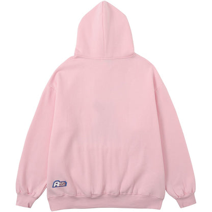 Hoodie Men Cute Dog Skull Harajuku Letter Fleece Pullovers Varsity Youthful Fashion Casual Loose Tops Streetwear Couple-3
