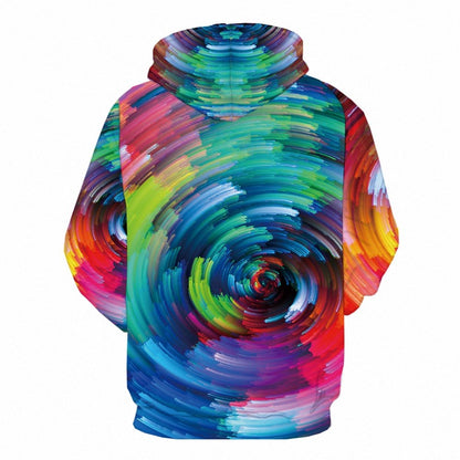 Men Winter Vortex Hypnosis Colorful Style 3D Printed Hoodie-1