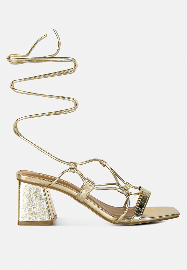 Provoked Lace Up Block Heeled Sandals-6