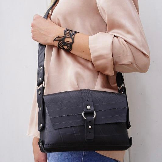 Reina Recycled Rubber Vegan Handbag-4
