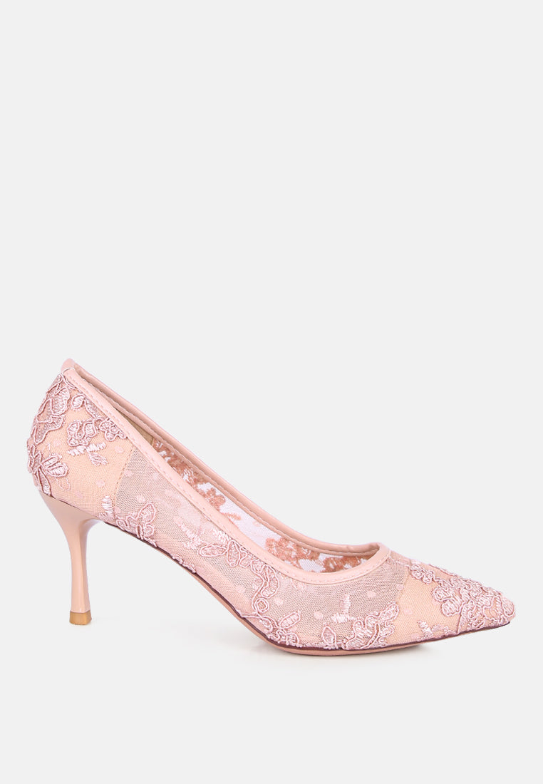 Reunion Lace Mid Heel Pumps-0