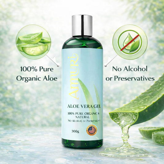 Ammuri Organic Aloe Vera Gel 5 Pack | Natural Hydrating & Soothing Gel for Face, Body & Hair | Pure, Additive-Free Skincare for All Skin Types-1