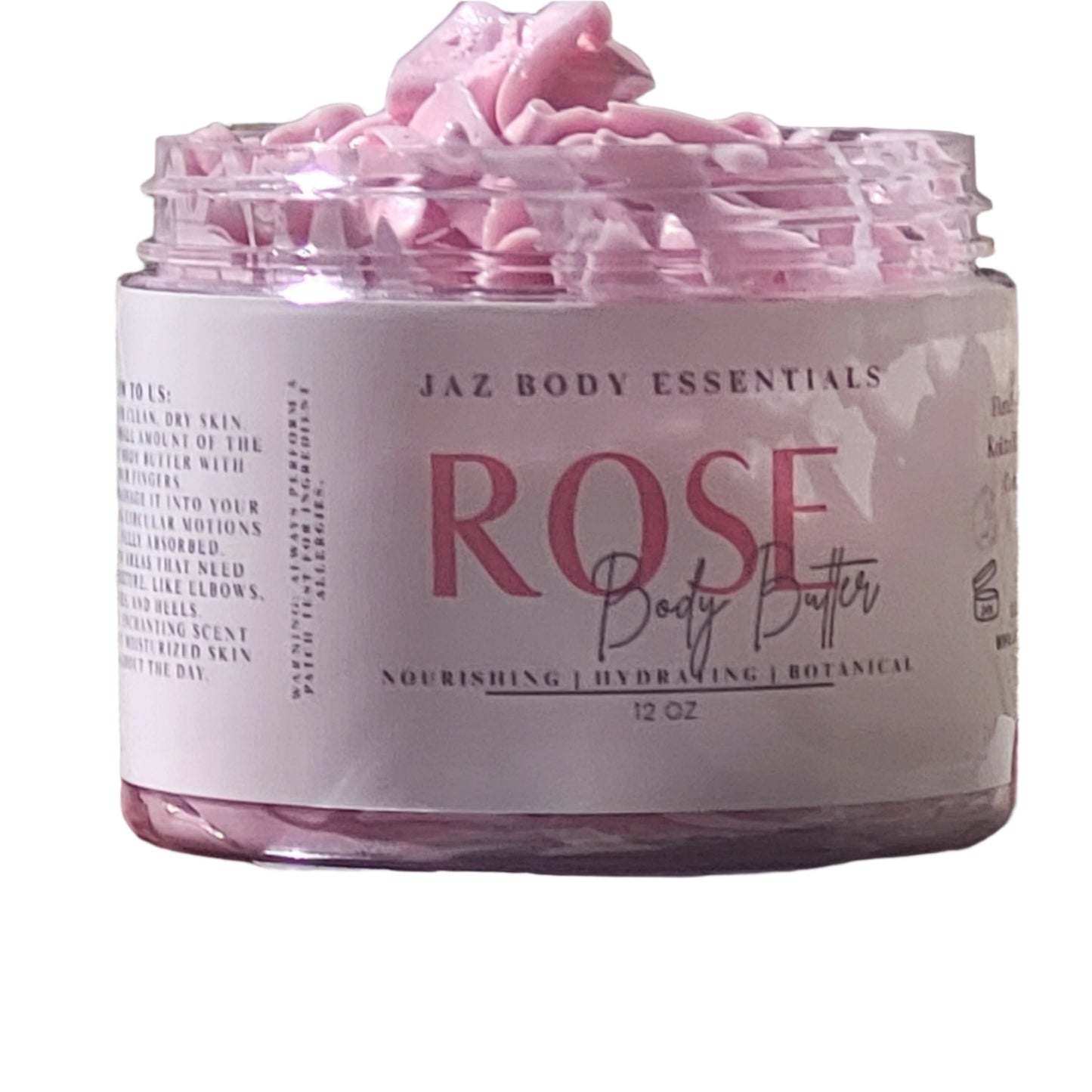Rose Infused Vegan Body Butter 12oz.-3