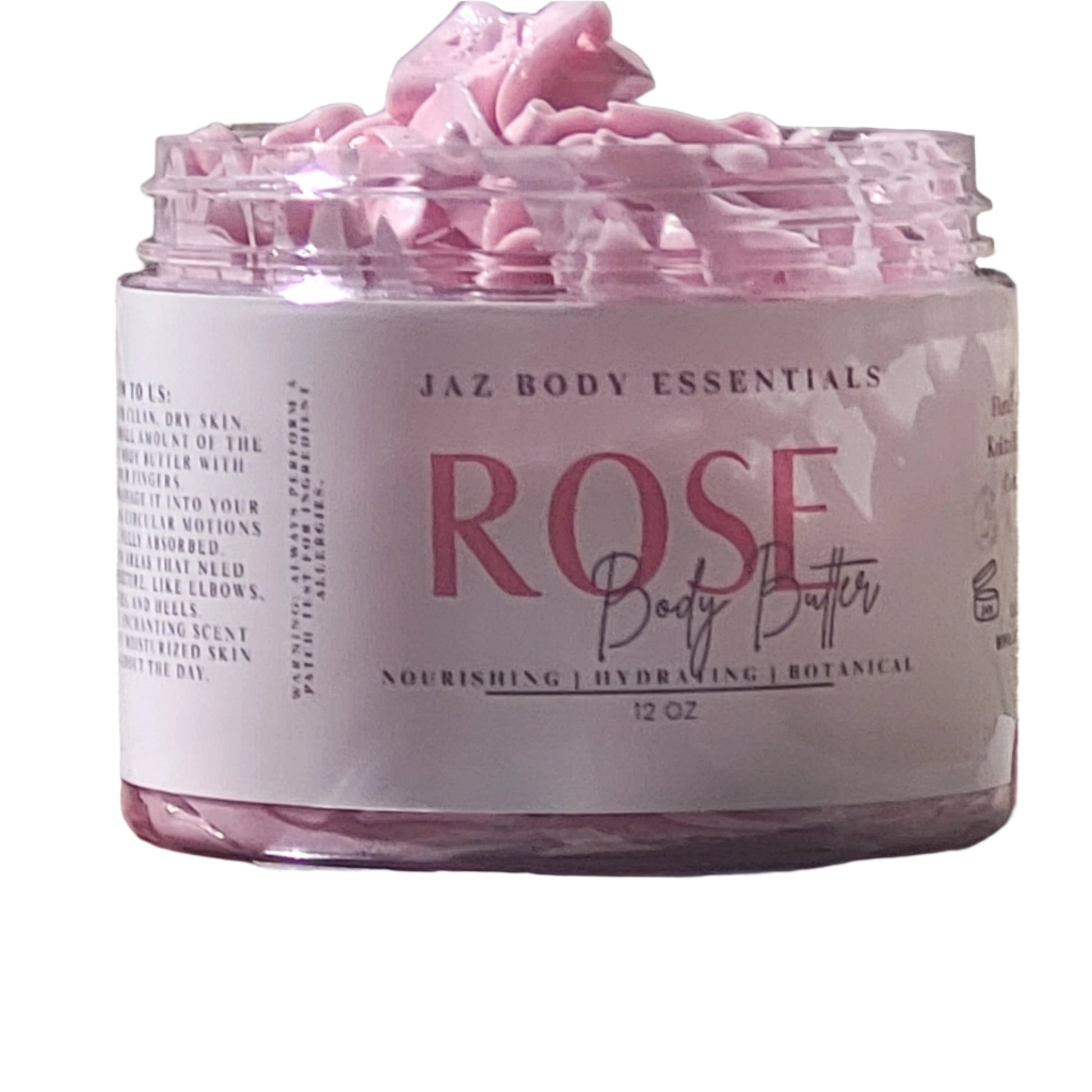 Rose Infused Vegan Body Butter 12oz.-3