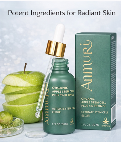 Retinol 5% Serum with Apple Stem Cell for Anti-Ageing, Acne & Dark Spots (30ml) | Ammuri-4