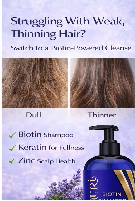 Biotin Shampoo for Hair Thinning & Thicker-Looking Hair (473ml) | Ammuri Beauty-3