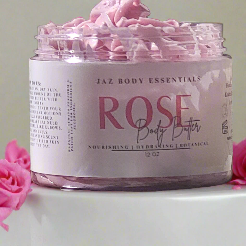 Rose Infused Vegan Body Butter 12oz.-0
