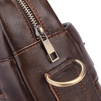 Rossie Viren  Handmade Vintage Leather Briefcase For Men-4